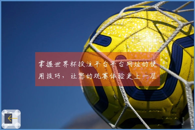 掌握世界杯投注平台平台网址的使用技巧,让您的观赛体验更上一层楼